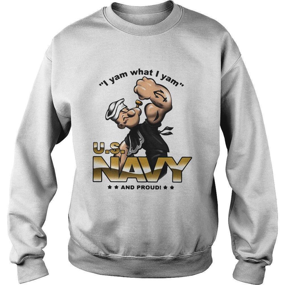 Popeye I Yam What I Yam Us Navy And Proud Sweatshirt